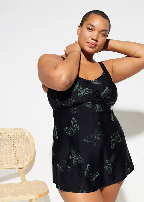 Lång tankini med V-ringning (2-delar), bonprix