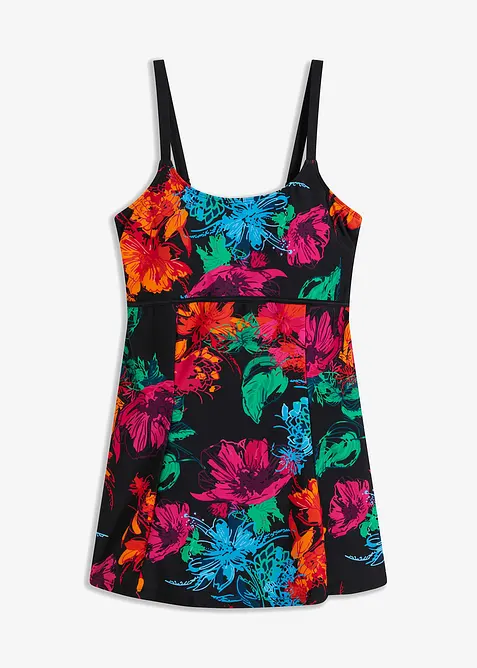 Baddräktsklänning med rund halsringning, bonprix