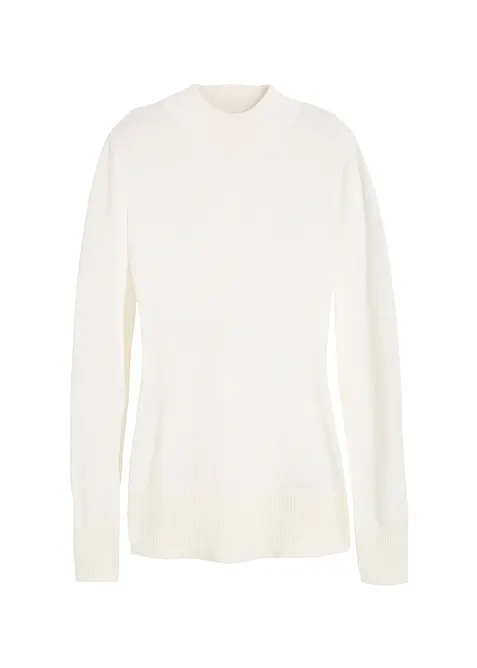 Baströja med ståkrage och återvunnen bomull, bonprix