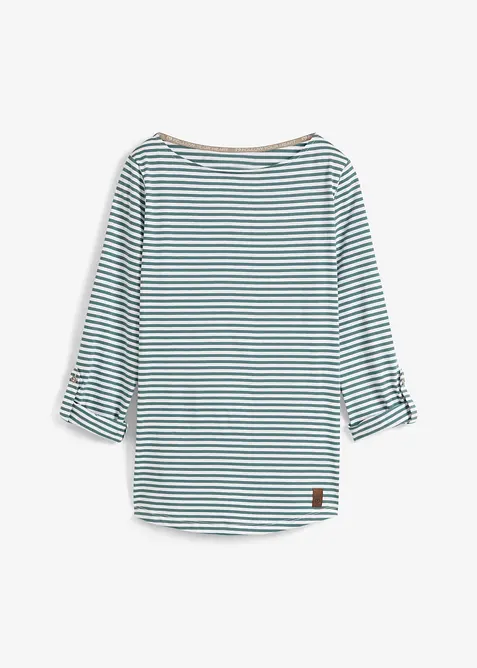 L&aring;ng&auml;rmad topp i ren bomull, bonprix