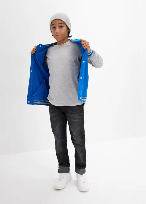 Långärmad T-shirt i ekologisk bomull (3-pack), bonprix