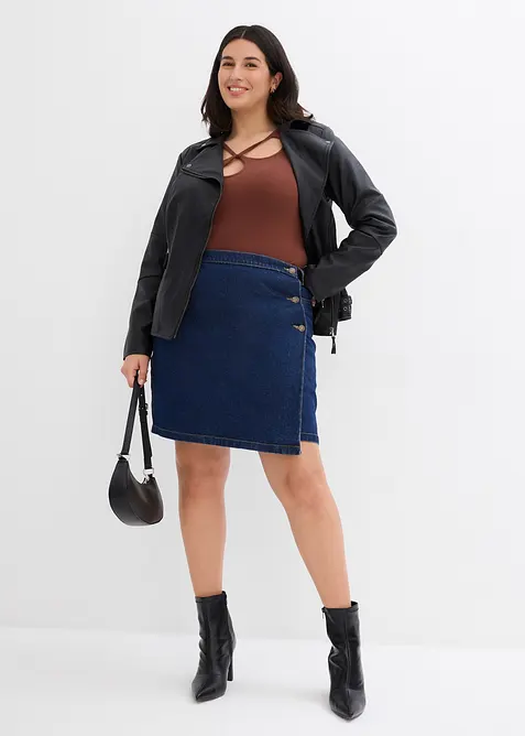 Jacka i skinnimitation av ren viskos, bonprix