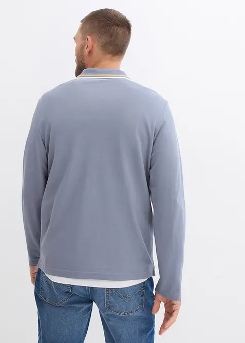 Pikétröja av ekologisk bomull (2-pack), bonprix