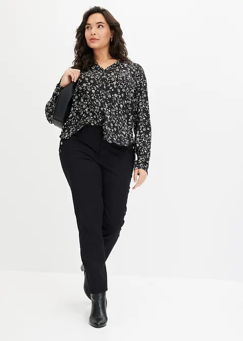 Blus av viskos med mjukt fall, bonprix