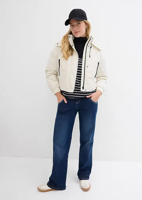 Långärmad tröja med polokrage, bonprix