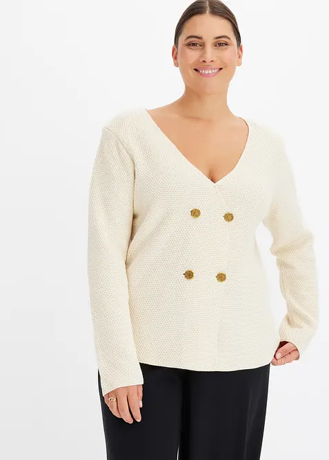 Stickad kavaj, bonprix