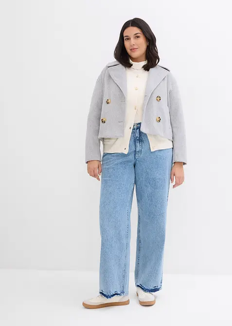 Kort jacka med yllelook, bonprix