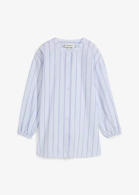 Lång blus i bomullspoplin, bonprix