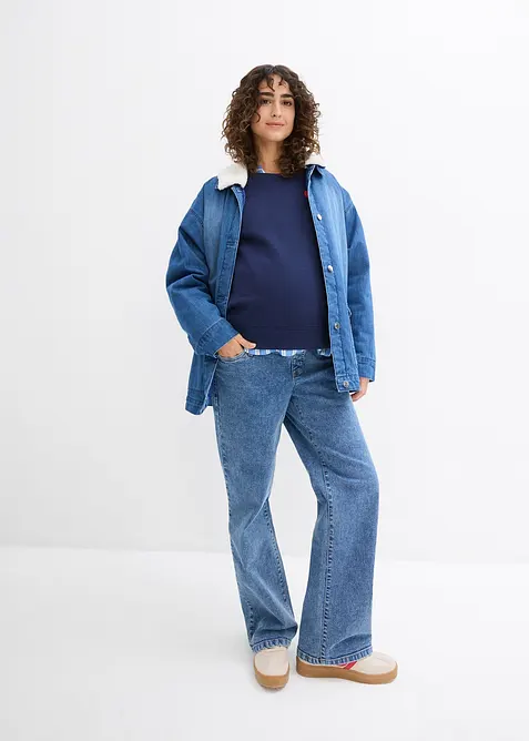 Mamma-/amningssweatshirt i ekologisk bomull, bonprix