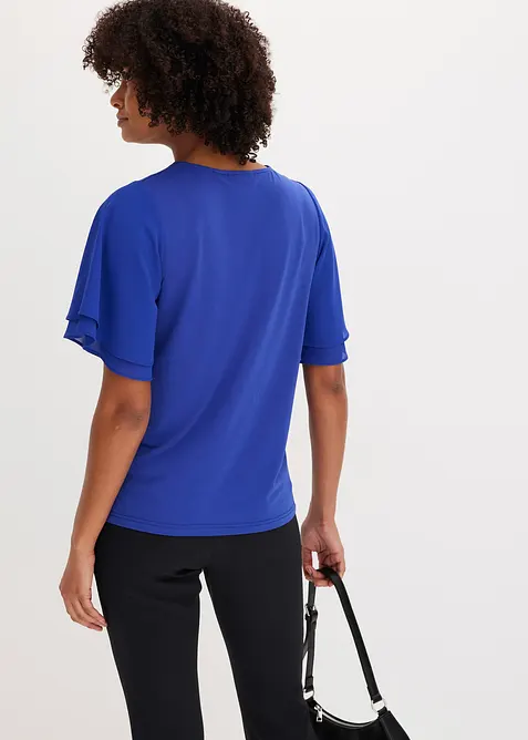 Topp med chiffong&auml;rmar, bonprix