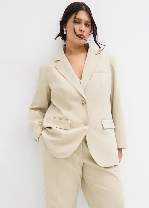 Oversize-kavaj med tunna axelvaddar, bonprix