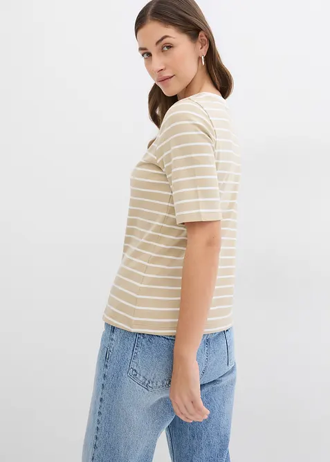 T-shirt av tjock ekologisk bomull, bonprix