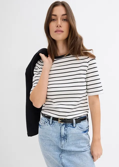 T-shirt av tjock ekologisk bomull, bonprix