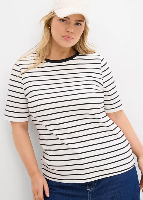 T-shirt av tjock ekologisk bomull, bonprix