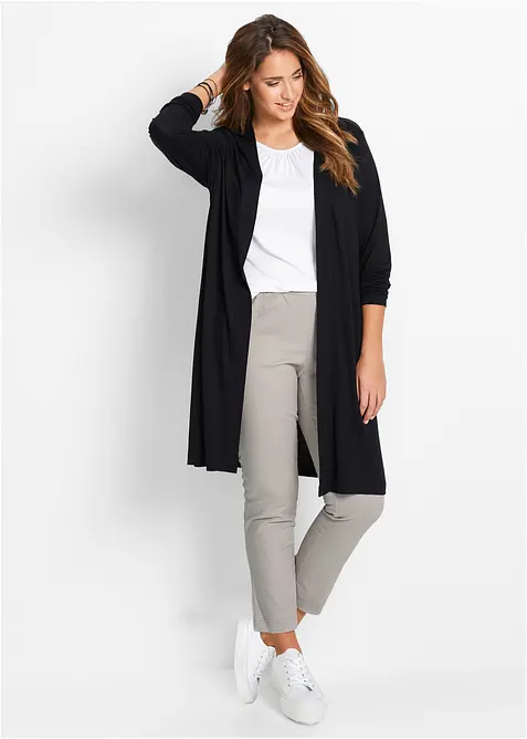 Tunn lång cardigan i mjuk viskos, bonprix