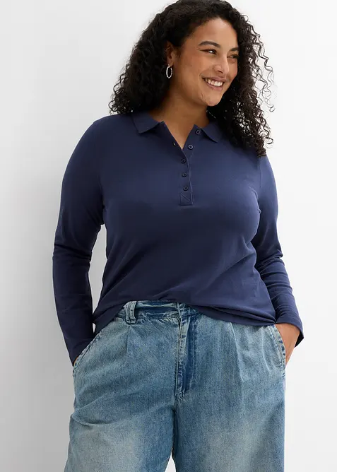 Pikétröja i bomull, bonprix