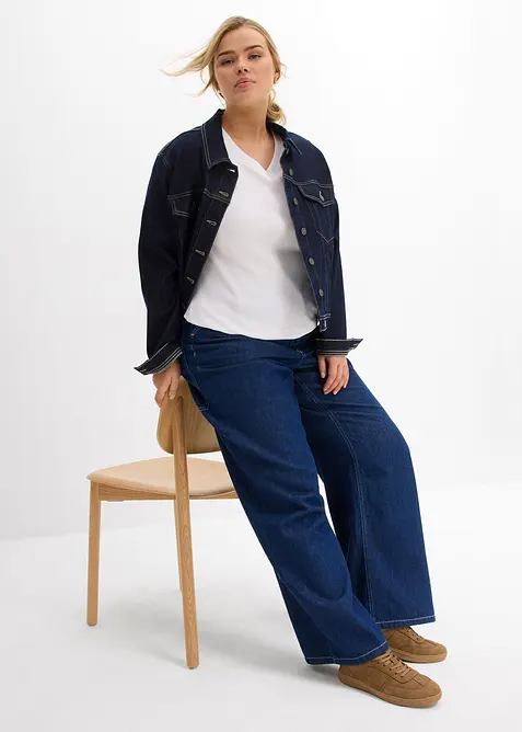 Ribbstickad (2-pack), bonprix