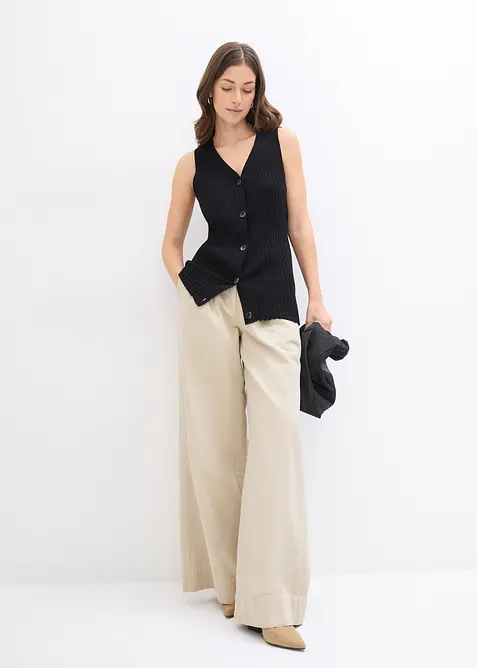 Ribbstickad v&auml;st, bonprix