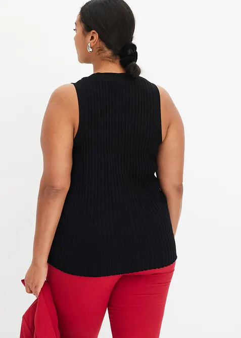 Ribbstickad v&auml;st, bonprix