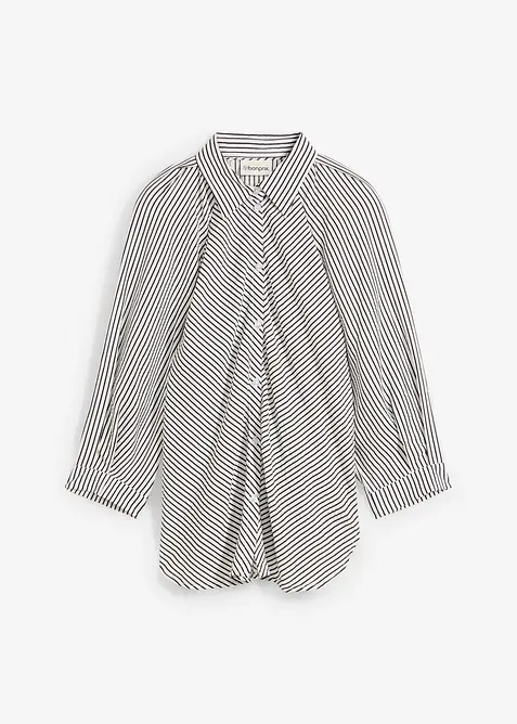 Blus av fintrådig viskosmix, bonprix