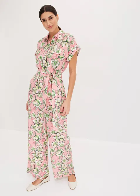 Jumpsuit i f&ouml;ljsam viskosmix, bonprix