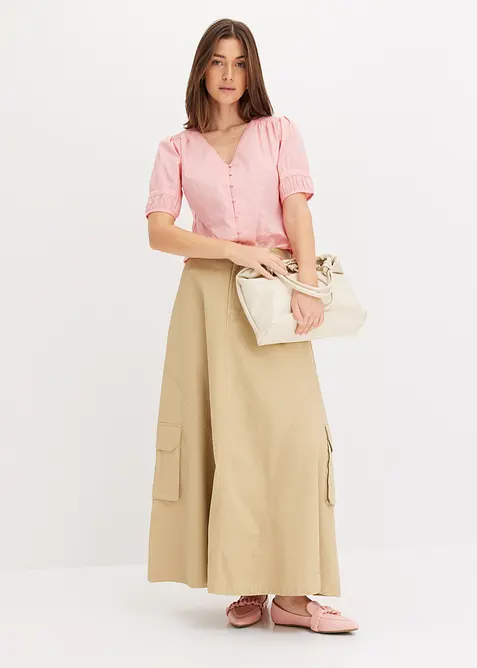 Blus med puffärmar, bonprix