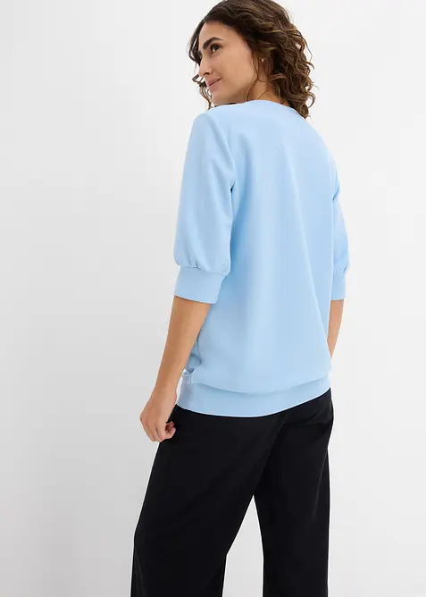 Sweatshirt med ledig sk&auml;rning, bonprix