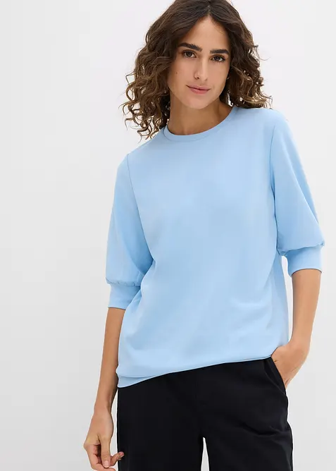 Sweatshirt med ledig sk&auml;rning, bonprix