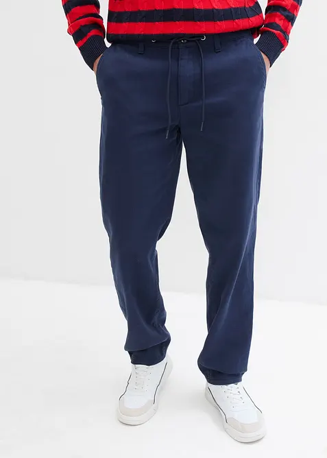 Chinos i ren bomull med raka ben, Relaxed Fit, bonprix