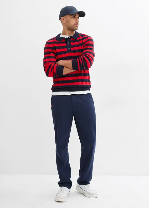 Chinos i ren bomull med raka ben, Relaxed Fit, bonprix