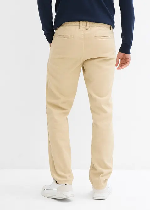 Chinos i ren bomull med raka ben, Relaxed Fit, bonprix