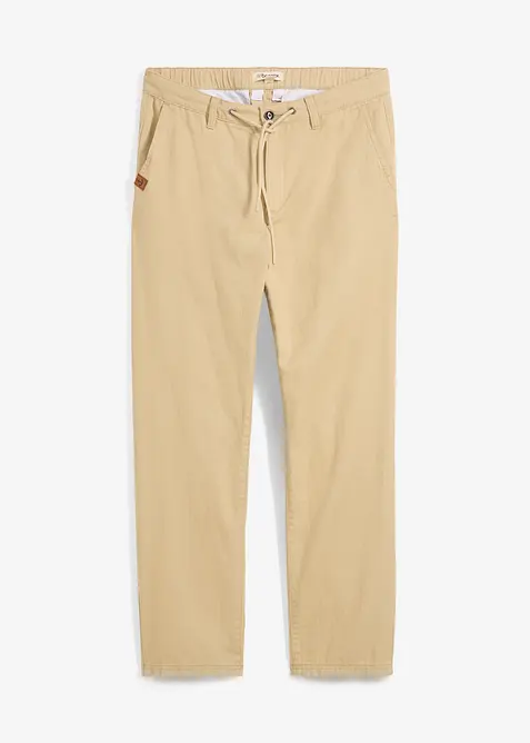 Chinos i ren bomull med raka ben, Relaxed Fit, bonprix