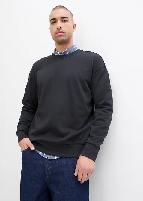Sweatshirt av ren ekologisk bomull, Loose Fit, bonprix