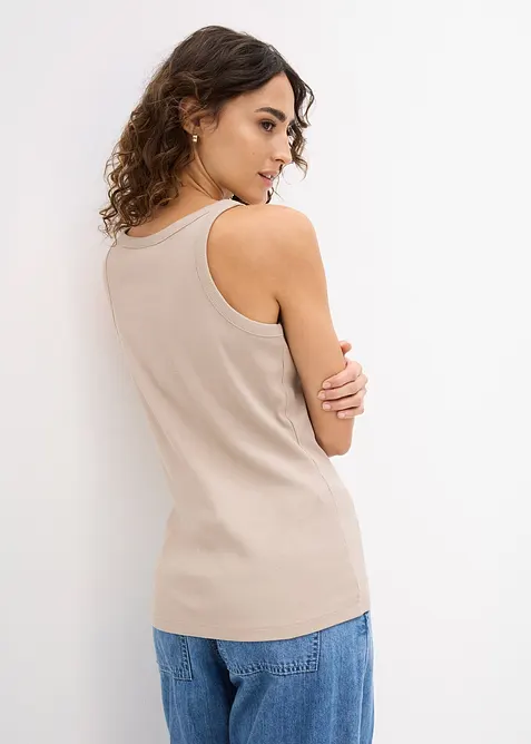 Ribbstickat linne i ren ekologisk bomull (2-pack), bonprix