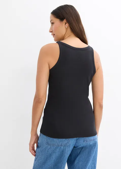 Ribbstickat linne i ren ekologisk bomull (2-pack), bonprix