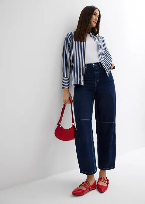 Ribbstickat linne i ren ekologisk bomull (2-pack), bonprix