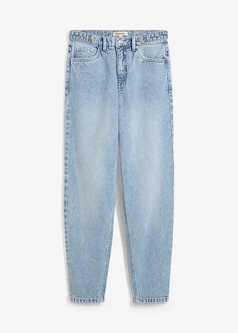 Mom-jeans med h&ouml;g midja och kortare ben, bonprix