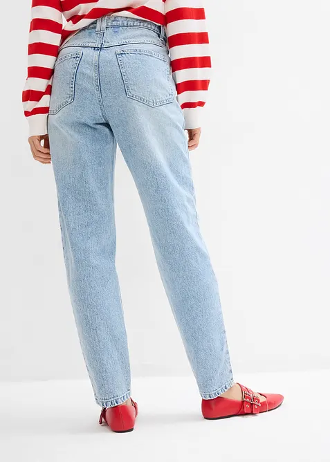 Mom-jeans med h&ouml;g midja och kortare ben, bonprix