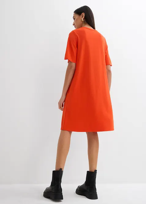 A-linjeformad trik&aring;kl&auml;nning i viskosmix, bonprix