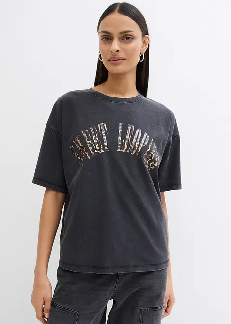 T-shirt i oversizemodell av mjuk bomullsmix, bonprix