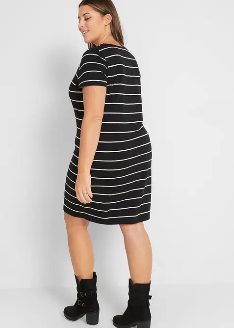 Stretchig trik&aring;kl&auml;nning, kort&auml;rmad, bonprix