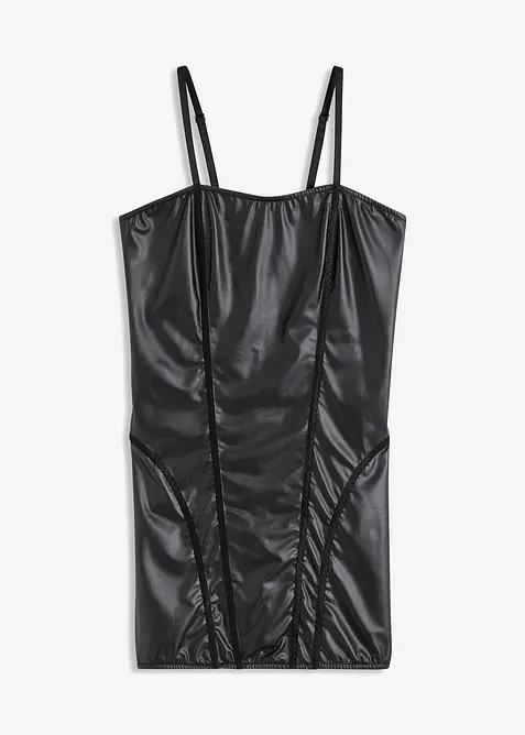 Kl&auml;nning med wetlook, bonprix