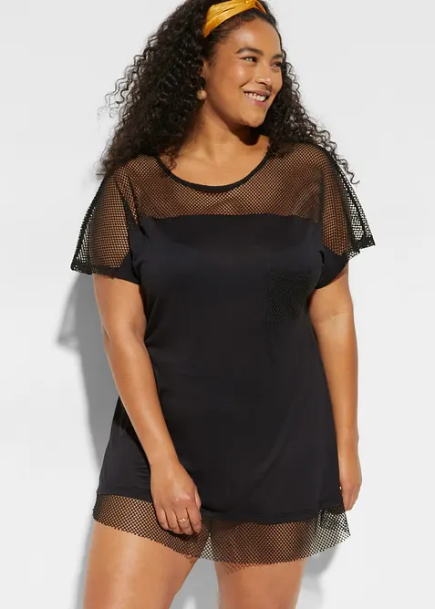 Lång strandtopp i viskos, bonprix