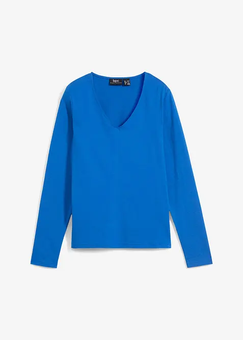 Långärmad topp med ekologisk bomull, bonprix