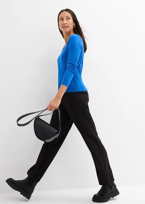 Långärmad topp med ekologisk bomull, bonprix