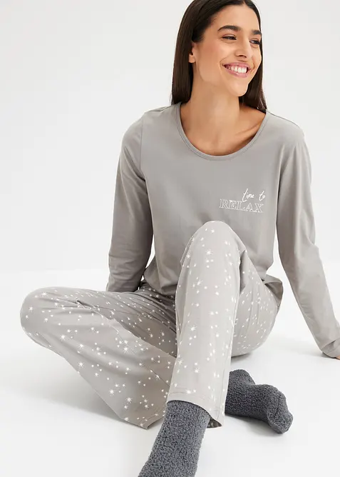 Pyjamas i bomull, bonprix