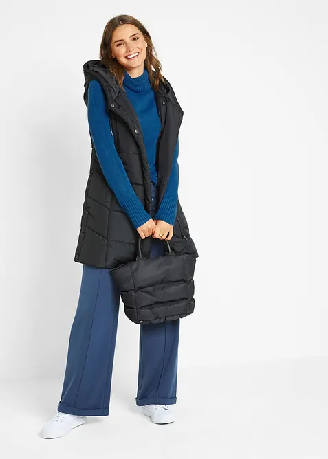 Finstickad polotröja i basmodell, bonprix