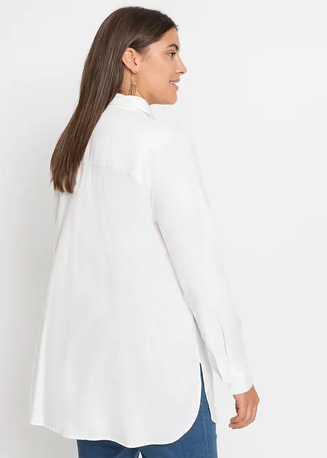 Skjortblus i mjuk viskos, bonprix