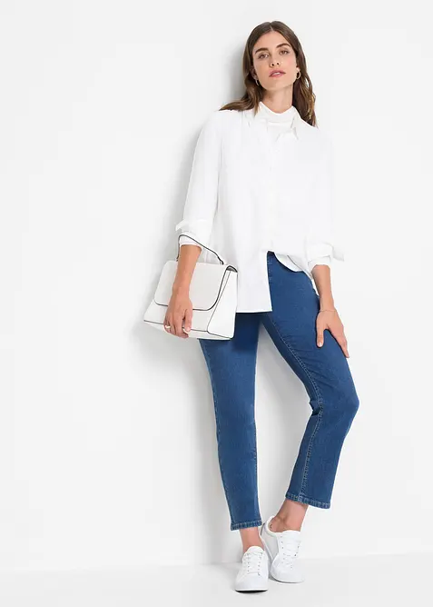 Skjortblus i mjuk viskos, bonprix