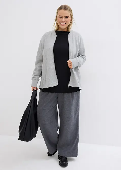 L&aring;ng&auml;rmad topp av bomullsmix, bonprix